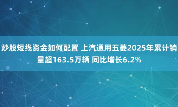 炒股短线资金如何配置 上汽通用五菱2025年累计销量超163.5万辆 同比增长6.2%